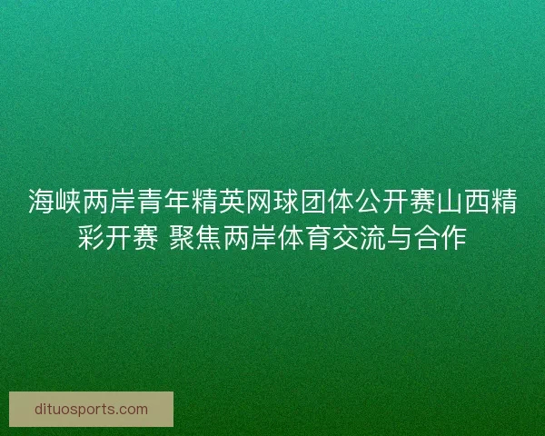 海峡两岸青年精英网球团体公开赛山西精彩开赛 聚焦两岸体育交流与合作 海峡两岸青年精英网球团体公开赛山西精彩开赛 聚焦两岸体育交流与合作